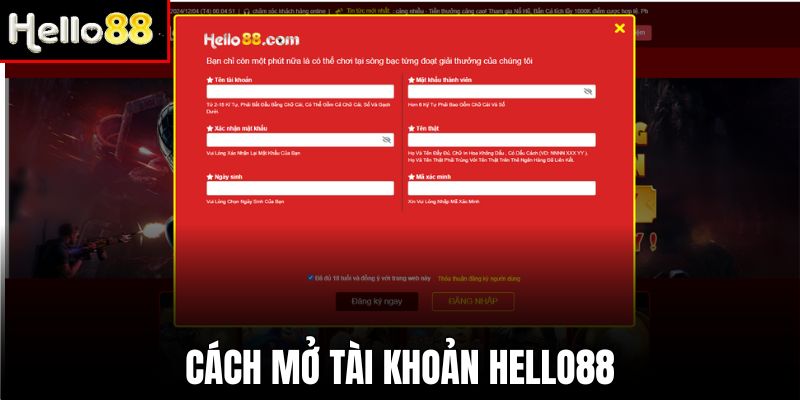 Cách tạo tài khoản mới dành cho newbie tại Hello88