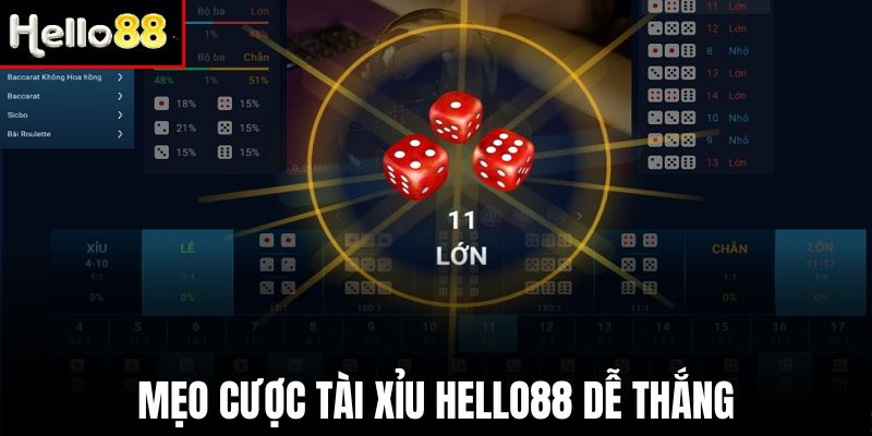 Bí quyết chơi game tài xỉu Hello88 dễ thắng