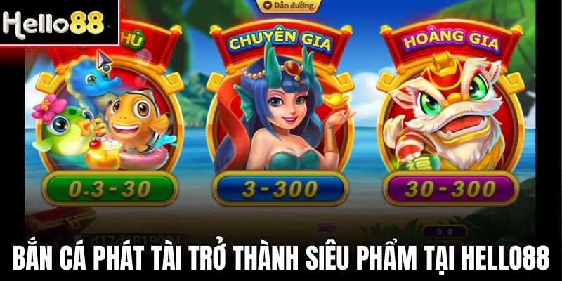 Bắn Cá Phát Tài trở thành tựa game được yêu thích hàng đầu tại Hello88